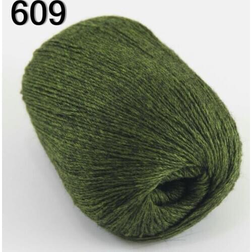 High quality 100% pure cashmere luxury warm and soft hand-knitting yarn Dark Olive 233-609