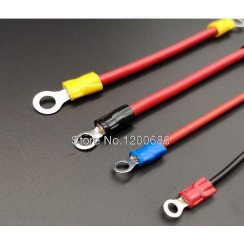 10CM 18AWG RV1.25/2/3.5/5.5 Ring Insulated Wire Connector Electrical Crimp Terminal RV1.25-4 Cable Wire harness