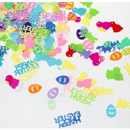 15g Happy Easter Confetti Egg Rabbit Shape Table Scatters Sequins Spring Party Decoration for Home Decor Easter Party Supplies
