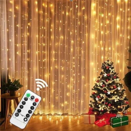 3M LED curtain garland USB string lights fairy lights remote control new year and Christmas decorations for the room 5z