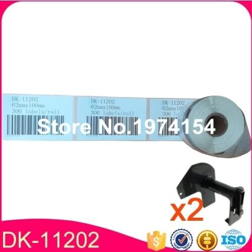 30 Refill Rolls Compatible DK-11202 Label 62mm*100mm 300Pcs Compatible for Brother Label Printer White Paper DK11202 DK-1202