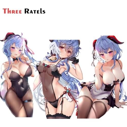 A619 Ganyu For Genshin Impact Car Auto Sticker for Renault Clio Duster Trafic Megane 2 3 Clio Logan Sport twingo Chevrolet