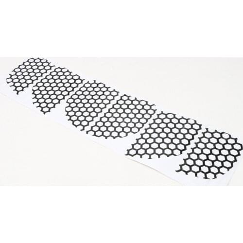 Car Tail Back Rear Light Lamp Honeycomb Decoration Sticker For Ford Mustang 2015-2016 Black 1pc Exterior Accessories