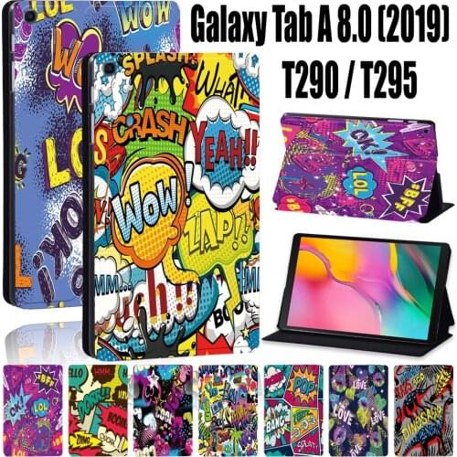 Tablet Case for Samsung Galaxy Tab A T290/T295 (2019) 8.0 Inch Slim PU Leather Stand Cover Case+ Free Stylus