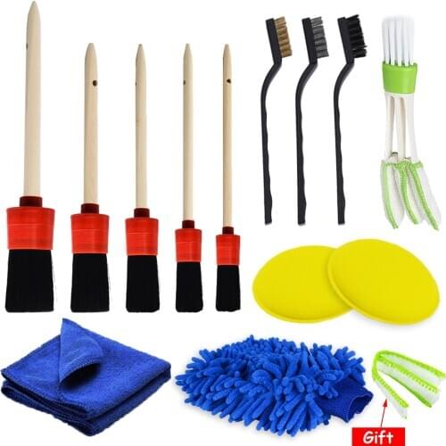 Car Detailing Brush Kit For Car Wheels Dashboard Cleaning Car Cleaning Brushes For Leather Dirt Dust Clean Brush For Air Vents