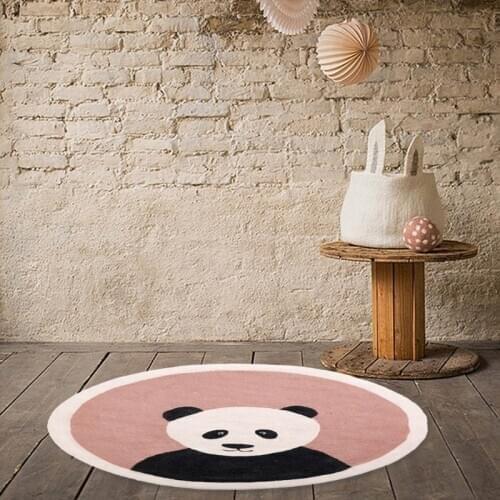 Baby Play Mat Crawling Carpet Kids Room Floor Rugs Round Cartoon Panda Game Pad