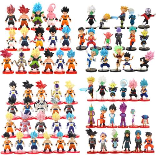 6-8cm 13pcs 16pcs 18pcs 21pcs/Set Dragon Ball Super Saiyan Goku Vegeta Gogeta Trunks Majin Buu Frieza Cell PVC Action Model Toy