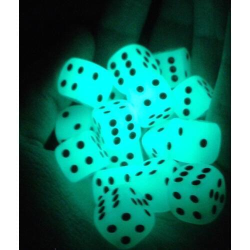 20 PCS/Set Florescent Light Funny Dice 14*14mm Puzzle Game