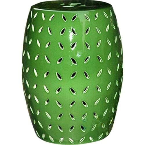 Jingdezhen Ceramic Modern Coloured Drawing Color Glaze Stool Round Toilet blue and green porcelain ceramic Stool