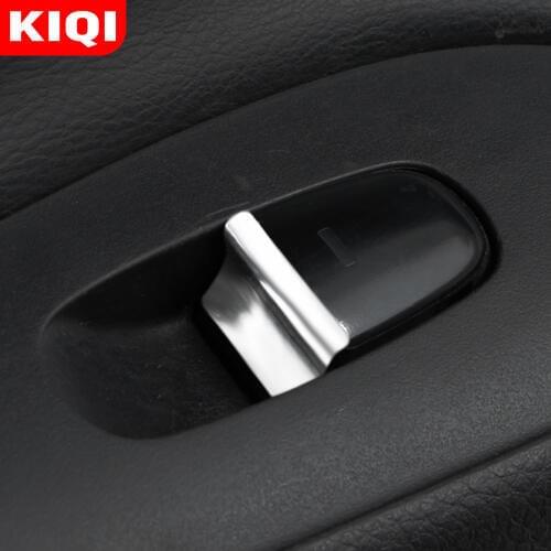 KIQI 7Pcs/Set ABS Chrome Windows Lifter Decoration Cover Trim Sticker for Renault Kadjar 2014 - 2017 Window Lift Sequins