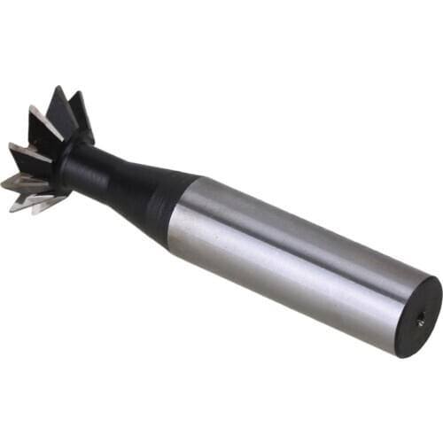 20mm Dia 45 Degree HSS Straight Shank Dovetail Slot Cutter End Mill CNC Bit