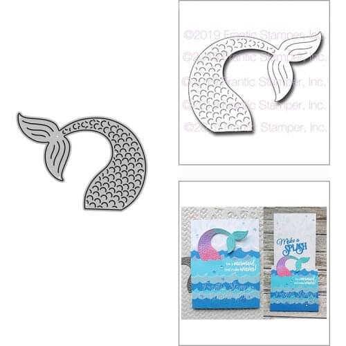 2021 New Mermaid Fish Tail Metal Cutting Dies for DIY Scrapbooking Decoration and Card Making Paper Craft Embossing No Stamps