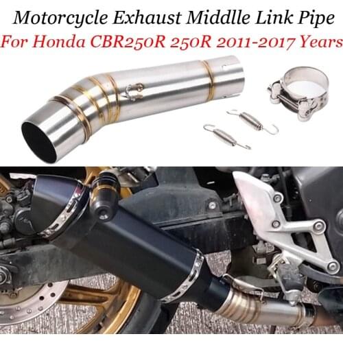 Motorcycle Exhaust Modified Escape Muffler DB Killer Middle Connecting Link Pipe Slip On For Honda CBR250R 250R 2011-2017 Years