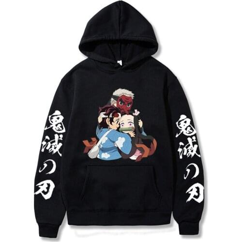 Demon Slayer Kamado Tanjirou Graphic Hoody Hip Hop Tops Men Women Sweatshirts Male Hoodie
