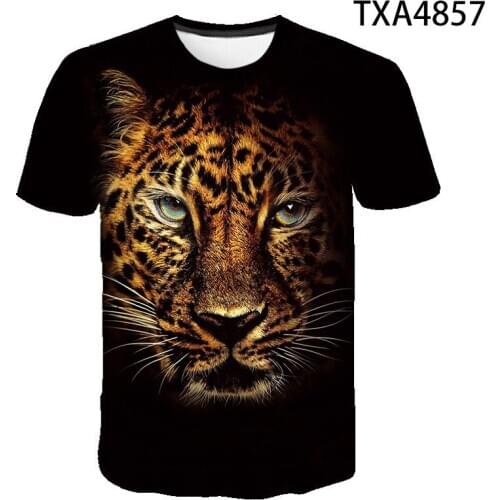 2020 New Summer Boy Girl Kids leopard Fashion Men Women Children 3D Printed T Shirt Short Sleeve Casual Cool Tops Tee