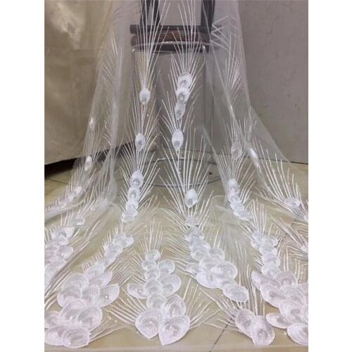 New arrival 2BZL-20.41203 sequins 2020 New High quality African tulle lace French net lace fabric with Sequins for party