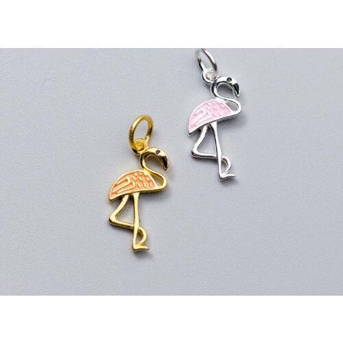 Wholesale 925 Sterling Silver Charm Accessories Gold Silver Color Fashion Necklace Pendants DIY Jewelry Making For Women Gift