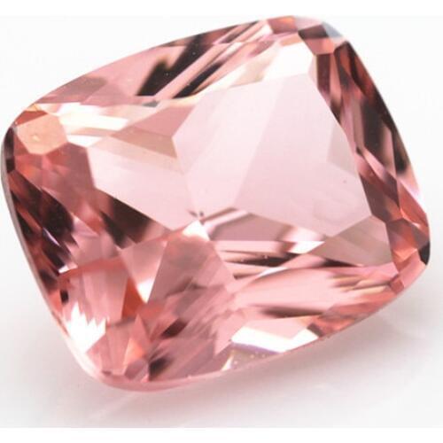 Rectangle Brazil High quality Morganite Pink created gemstone beads for jewelry DIY design faceted bright cutting gems stones