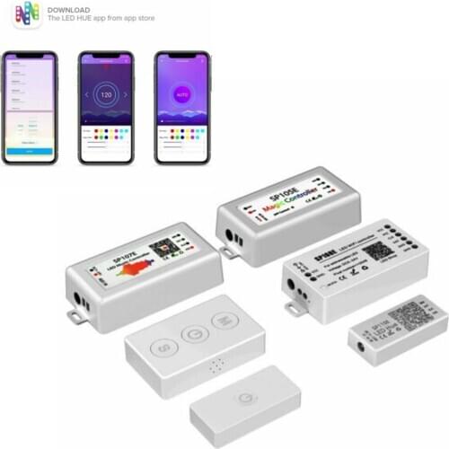 DC5v-24v LED remote control bluetooth wifi ws2812b ws2811 LED Pixel bar SP105E SP106E SP107E SP108E SP110E SP501E SP601E SP608E
