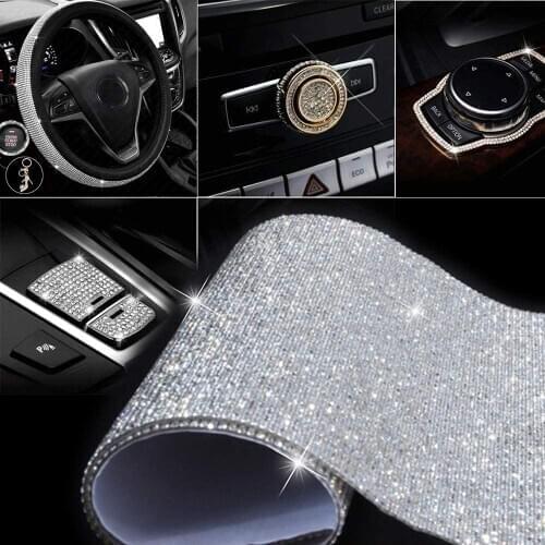 Self-adhesive Bling Crystal Stone Diamond Rhinestone Sheet, Car/Phone/Hair dryer Stickers Sliver