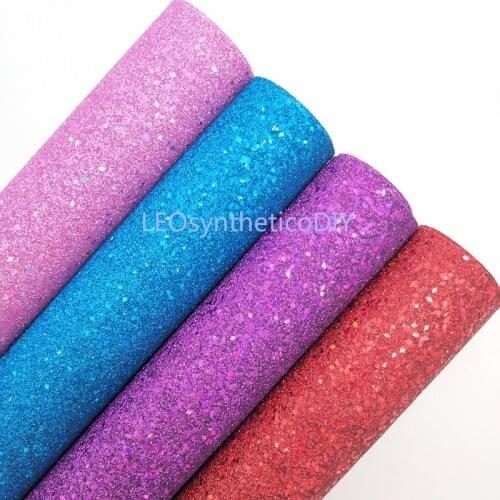 1PC A4 SIZE 21X29CM Synthetic Leather, Chunky Glitter Leather Fabric For DIY Accessories GM3179A