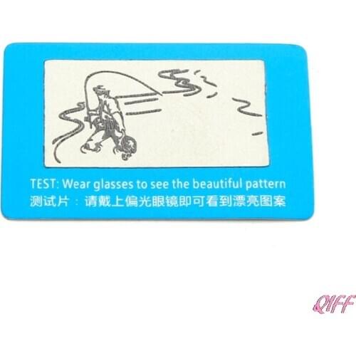 Durable Polarised Sunglasses Lens Shades Glasses Tester Testing Card Check Funny