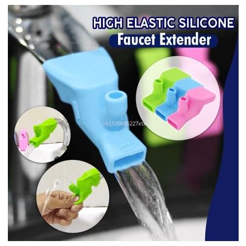 3 Colors High Elastic Silicone Faucet Extender Premium Baby Washing Hands Faucet Extender Fountain Tap Accessories Dropship