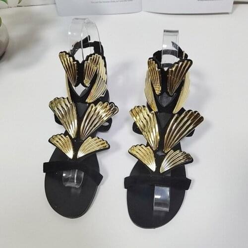 New arrival Bohemian style high heeled shoes women floral sandals 2019 summer real leather women high heels sandals shoes BY696