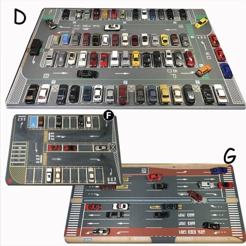 1/64 Parking Lot Mat Model Car Vehicle Scene Display Large Garage Toy Mouse Pad Scene Show Table Mouse Pad