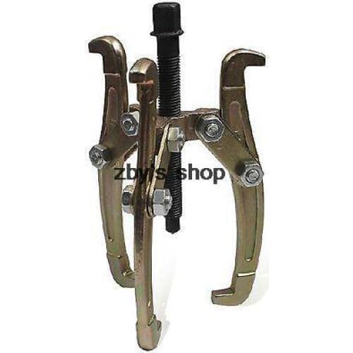 1) 4"-100mm 3-Arm Gear Jaws Puller Drop Forged Bearing Puller Set Metric Thread