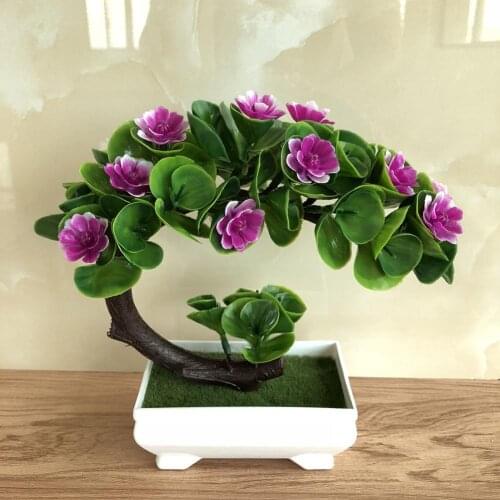 1Pc Potted Artificial Flower Bonsai Stage Garden Wedding Party Decor Ornament