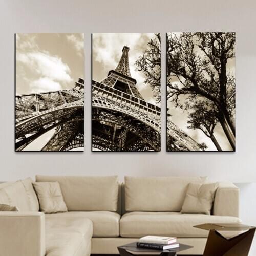 3 Panel City Eiffel Tower diamond Art mosaic Painting by hand 5d diy diamond embroidery for Wall Painting home decor