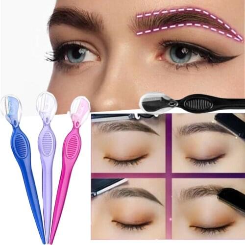 4/6pcs eyebrow trimmer eye brow shaping blades shaver eyebrow facial knife razor face hair remover women cosmetics makeup tools