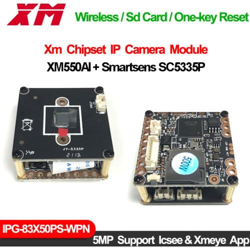 5Mp Wireless Ip Camera Module Smartsens Sc5335P Xm550Ai Webcam Sd Card Reset Icsee Night Vision Surveillance Cameras With Wifi