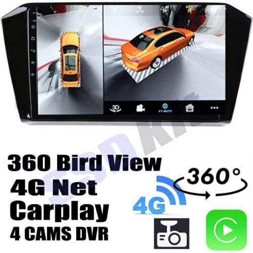 Car Audio Navigation GPS Stereo Carplay DVR 360 Birdview Around 4G Android System For Volkswagen VW Arteon 2017~2021