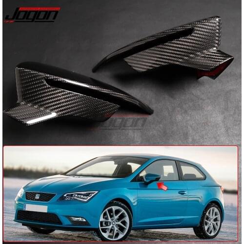 For SEAT Leon III Mk3 5F 13-19 Ibiza KJ Mk5 V Arona 17-19 Real Carbon Fiber Side Wing Rearview Mirror Cap Case Shell Cover Trim