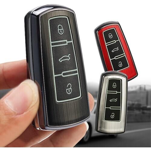 Aluminum Alloy Car Key Cover Case Shell For VW Volkswagen Golf 4 5 6 7 MK7 Passat CC B6 B7 B8 Magotan R36 B5 B7L Car Accessories