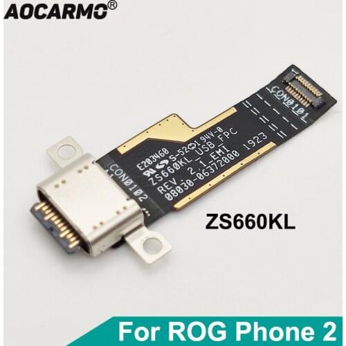 Aocarmo For ASUS ROG Phone 2 Type-C USB Charger Dock Charging Port Connector Flex Cable ROG Phone II ROG2 ZS660KL