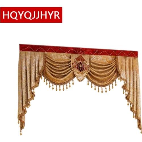 Europe Luxury custom valance Used for Living room bedroom hotel curtains at the top (Not including Cloth curtain and tulle)