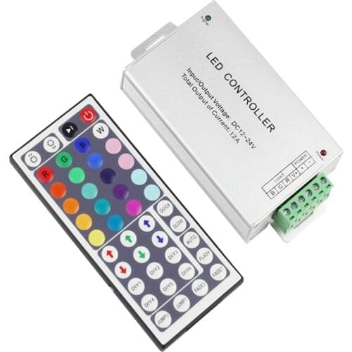 Aluminum Ir Remote Control Rgb Controller 12v 24v 2835 5050 Rgb Led Strip Controller Dimmer Common Anode Rgb Led Controller 12 v