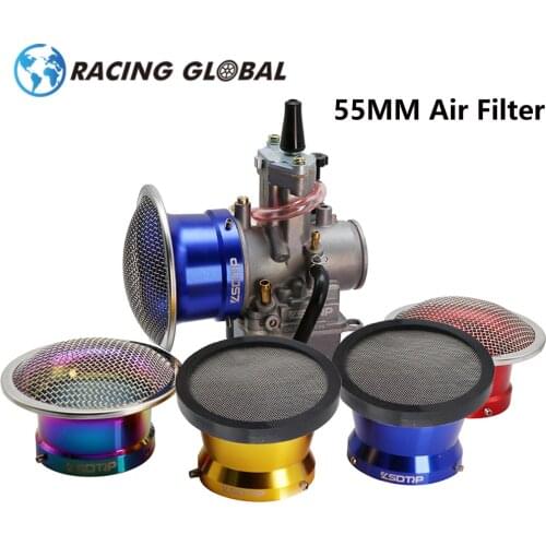 ALCON-Racing 55mm Carburetor Air Filters with Screen Mesh For PWK32 PWK34 Keihin OKO KOSO MIKUNI PZ Carburetor