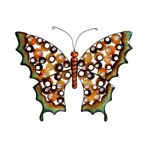 Wrought iron wall hanging butterfly decoration wall decoration creative pendant Villa garden landscaping garden decoration