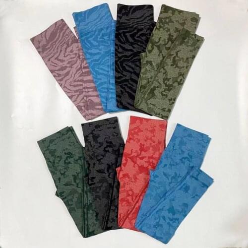 Camo Seamless Leggings Women Gym Yoga Compression High Waist Sports Pants Athletic Exercise Fitness Scrunch Booty Activewear