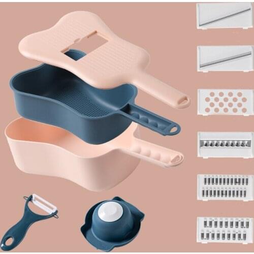 Multi-Function Vegetable Cutter Dicing Slicer Shredder Fruit Peeler Potato Cheese Drain Grater Chopper Kitchen Accessories