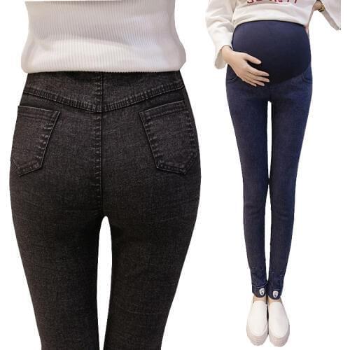 Fashion Pregnancy Pants Clothes For Pregnant Women Denim Jeans Elastic Waist Stretch Maternity Legging Clothing Gravida Trousers