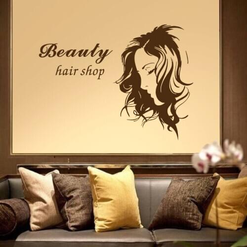 Hair Salon Wall Decal Beauty Salon Scissor Sticker Barber Shop Vinyl Wall Decals Decor Mural Hairdresser Glass Window Sticker