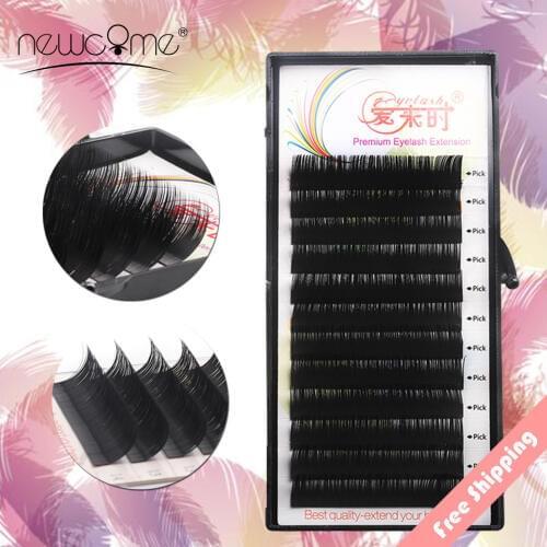 NEWCOME All Size Silk 3D Faux Mink Eyelash Individual Eyelash Extension Natural False Fake Eyelashes Soft Eye Lash Makeup Tools