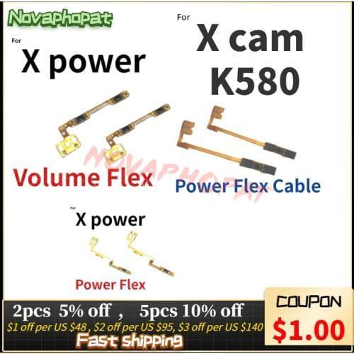 Novaphopat Power on off Volume up down Switch Key Button flex cable For LG X Power K220DS K220 / X Cam K580 + tracking