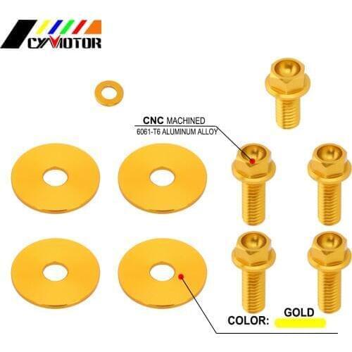 Motorcycle Front Fender & Number Plate Screw Bolt For SUZUKI RMZ250 RMZ 250 2007 2008 2009