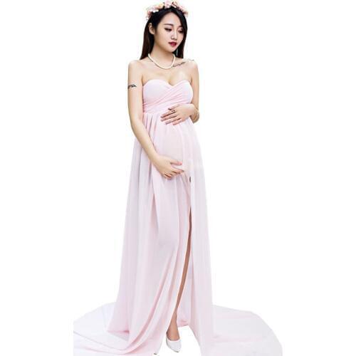 Tailed Maternity Dresses For Photo Shoot Pregnancy Dress Photography Vestido Robe Grossesse Shooting Photo Pregnant Dress Clothe